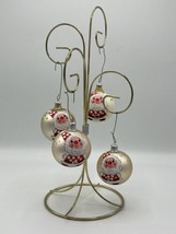 Vintage Hand Blown Glass Christmas Ornament Santa Inarco Italy | Set of 4 - £41.40 GBP