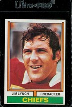 Vintage FOOTBALL Trading Card 1974 Topps #167 Jim Lynch Linebacker Chiefs - £3.34 GBP
