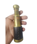 Vintage Monocular Telescope Brass And Leather. - $25.00
