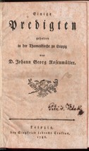 1786 Predigten Sermons Leipzig Rosenmuller Protestantism Germany Religion - £112.16 GBP