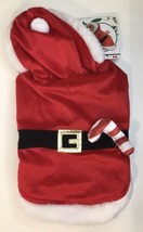 Holiday Pet Suit Hooded Santa Red Shimmer Costume For Dogs Sz SMALL NWT - $15.00