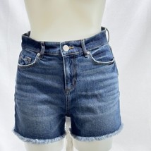 ANN TAYLOR LOFT Women&#39;s High-Rise Cotton Stretch Denim Shorts Raw Hem Si... - $22.49