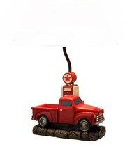 Scratch &amp; Dent Rustic Red Antique Truck At Gas Pump Table Lamp - £46.92 GBP