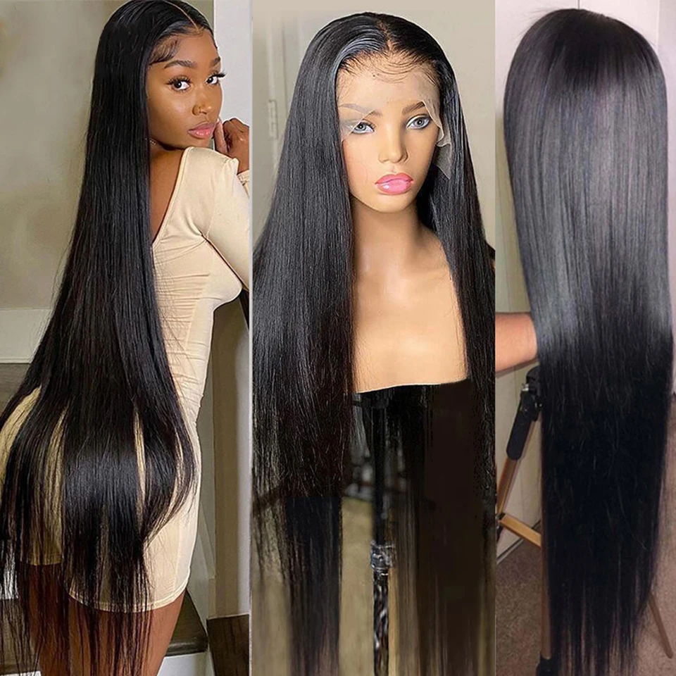Human Hair Lace Frontal Wig 360 Full Lace Wig Human Hair Pre Plucked 30 In - £48.95 GBP+