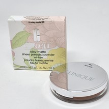 New Clinique Stay-Matte Sheer Pressed Powder Oil-Free 19 Stay Suede (M) - $21.03
