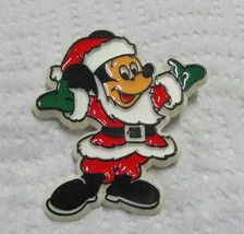 Vintage Santa Mickey Mouse Hard Plastic Pin Walt Disney Productions - £4.75 GBP