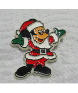 Vintage Santa Mickey Mouse Hard Plastic Pin Walt Disney Productions - £4.68 GBP