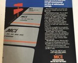 1987 MCI Card Vintage Print Ad Advertisement pa20 - $7.91