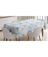 Watercolor Flower Tablecloth, Pastel Floral Pattern Print Chamomiles and... - £31.28 GBP