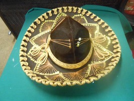 Great  Mexican Maroon and Gold &quot;Pigalle&quot; XXXXX SALAZAR  SOMBRERO - £13.75 GBP