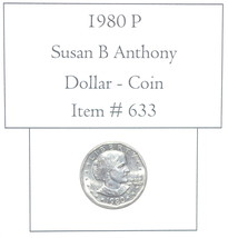1980 P, Susan B Anthony Dollar Coin, # 633, dollar coins, vintage money,... - €11,41 EUR