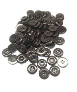 Brown Resin Buttons, 28 Line, 11/16&quot; (18 mm)  - Pack of 100 - $7.99