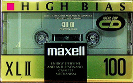 Maxell XL-II High Bias 100-minute Blank Audio Cassette in Original Package - £7.41 GBP