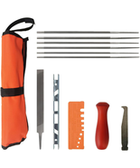 Chainsaw Field Sharpening Kit Pouch 5/32 3/16 And 7/32 Round Files Flat ... - $25.16 CAD