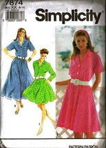 Misses&#39; Petite DRESS 1992 Simplicity Pattern 7874 Size 8-14 UNCUT - $12.00