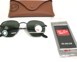 Ray-Ban Sunglasses RB3548-N 002/58 Black Round Frames with Green Lenses - $116.66