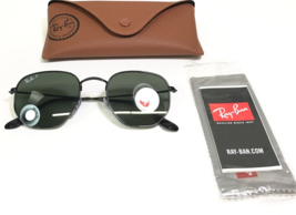 Ray-Ban Sunglasses RB3548-N 002/58 Black Round Frames with Green Lenses - $116.56
