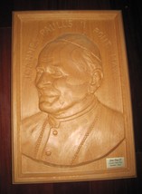 1984 John Paul ll Canadian Papal Visit Official Art Wood Christian Plaque - £99.91 GBP