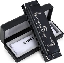 Conjurer Key Of C, 10 Hole 20 Tone Stanadard Diatonic Blues Harmonica, Gifts. - £32.13 GBP