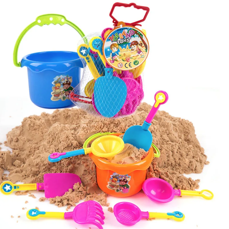 9Pcs Castle Bucket Spade Shovel Rake Tools Set For Kids Toys Seaside Gam... - $15.20