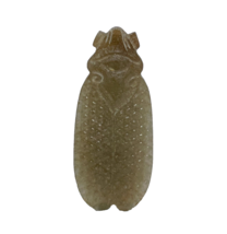 Antique Chinese Jade Pendant Cicada Archaic Hand Carved Ancient Style - $228.41