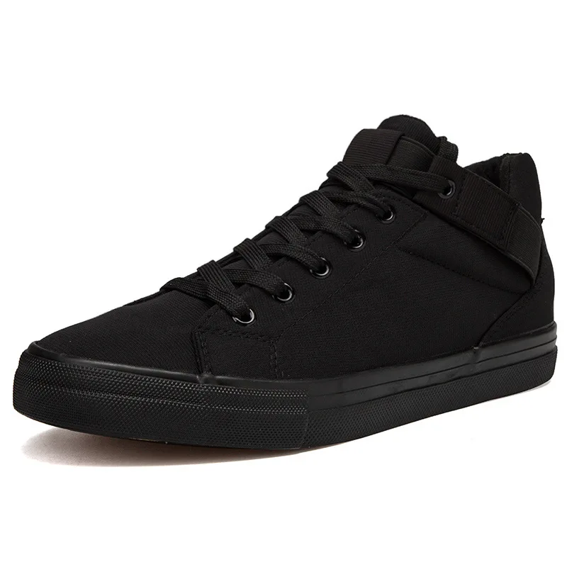 Best Sneakers Nice Black  Men Canvas Shoes Height Increasing 3cm Cool Young Man  - $105.85