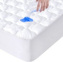 Queen Mattres Protector Pad Waterproof Quilted, Breathable &amp; Cooling, White - $32.99