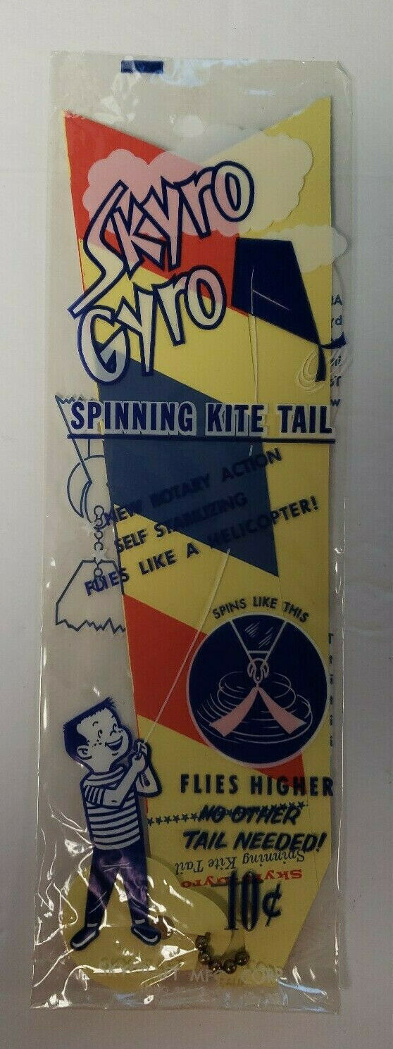 Primary image for Vintage Skyro Gyro Spinning Kite Tails In Original Package New Old Stock SKU 141