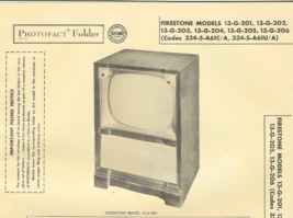 1956 FIRESTONE 13-G-201 202 TELEVISION Tv Photofact MANUAL 203 204 205 2... - $9.89