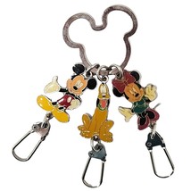 Disney Mickey + Minnie Mouse &amp; Pluto - Dangler Keychain Set - £5.73 GBP
