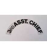 3rd  ASST CHIEF - Highly Reflective FIRE HELMET CRESCENT  DECALS -  A PAIR - £3.88 GBP