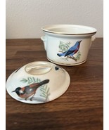 Lourioux Le Faune Porcelain Fireproof Sugar Bowl Dish with Lid BIRDS Fra... - £15.84 GBP