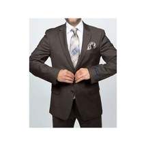 Mens TOMMY HILFIGER Suit Wool Blend 2 Button Side Vent Shark Texture 0132 Brown image 5