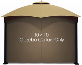 Tanxianzhe Gazebo Replacement Privacy Curtain With Zipper Outdoor Universal - £33.01 GBP