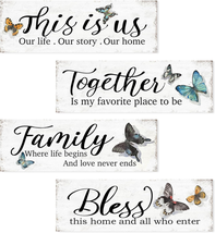 This Is Us Signs Wall Decor: Inspirational Quotes Wall Art Together/Bless This H - £24.42 GBP