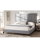 Doreen Gray Platform Bed- King Size - $18,356.21 MXN