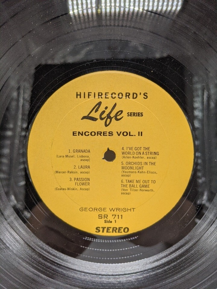 George Wright Encores Vol 2 Vinyl Record - $6.92