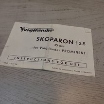 Vintage Camera Voigtlander Skoparon F 3.5 35mm Manual Only - $3.00