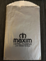 MAXIM Hotel Casino Las Vegas paper bag - £11.41 GBP