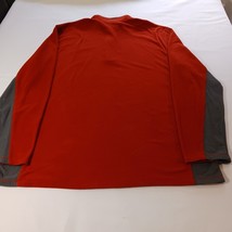 Nordictrack Mens Orange & Gray 1/4 Zip Long Sleeve Pullover Sweatshirt Chest 52" image 2