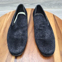 Robert David Shoe Mens 7M Black Calypso Embossed Slip On Damask Loafers - £31.27 GBP