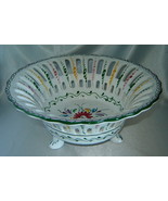 Jay Willfred ANDREA by SADEK (Portugal) Reticulated Footed Painted Flora... - $29.30