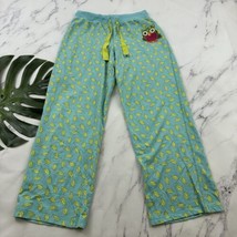 Nick &amp; Nora Womens Pajama Pants Size M Blue Green Owl Leaf Print Pjs - $24.74