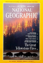 National Geographic Magazine: February 1989 / Yellowstone Fires - w/Supplement - £2.71 GBP