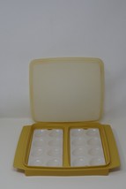 Tupperware Deviled Egg Keeper Carrier Gold Yellow 4-Piece Set 723-2 - £10.38 GBP