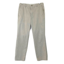Dockers Mens size 32 x 30 Slim Fit Flat Front Khaki Pants Slacks Light Gray - £17.73 GBP