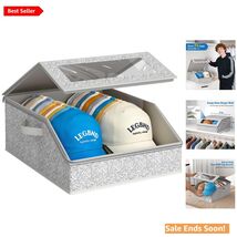 Compact 24 Hat Storage Box with Clear View Window - Protect Your Caps El... - $36.58
