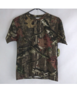 NWT Mossy Oak Camo Hunting T-Shirt With Tree Branch &amp; Leaves Design Boys... - $12.86