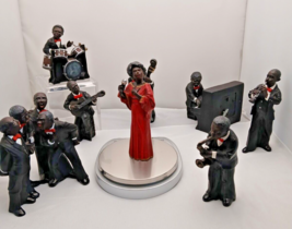 All That Jazz Enesco Figurines: Set of 8 Musicians Band: Singer: Music B... - $185.60