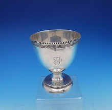 Bailey and Co Coin Silver Pedestal Waste Bowl Greek Key Border 6&quot; Tall (#3812) - £545.24 GBP